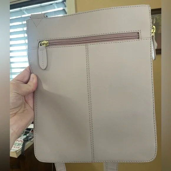 Radley London Blush Pink  Leather Crossbody Bag Adjustable Strap Gold Hardware - Picture 6 of 8